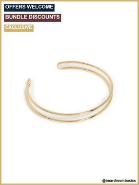 JENNY BIRD Yaya Arm Cuff Double Band Open Ends Malleable Bracelet